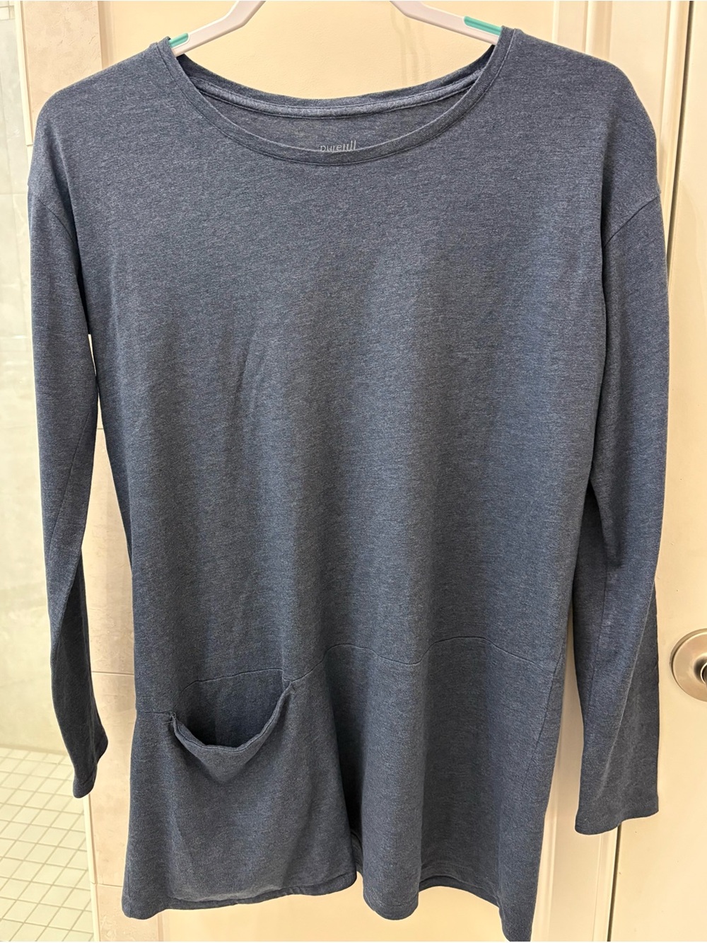 J. Jill Heather Navy Tunic with Front Pocket